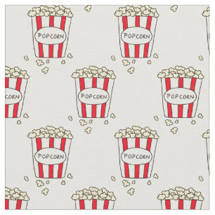 Tecido Pipoca de Cinema Divertido em Balde para costura
