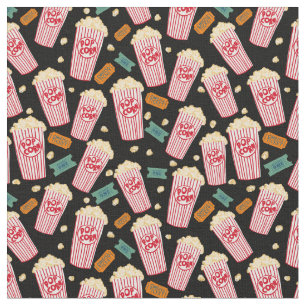 Tecido Pipoca - Padrão de Filme de Cinema Noturno Diverti