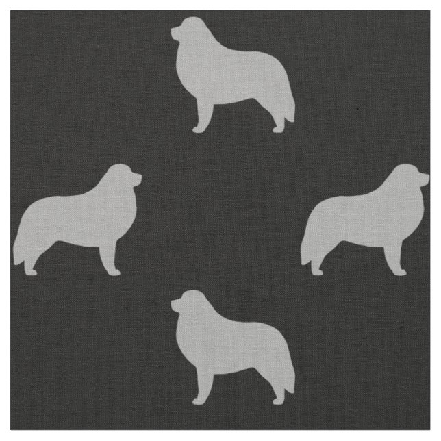 Tecido Piretos excelentes Cães Raça Silhouettes Padrão (Detalhe)