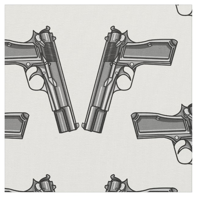 Tecido Pistolas, Ilustração de pistola (Detalhe)