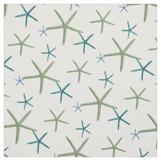 Tecido PixDezines Estrela-do-mar/Menta/Verde-água/Plano d (Modelo)