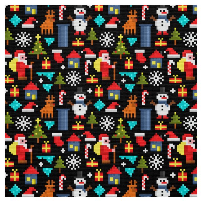 Tecido Pixel Christmas (Modelo)