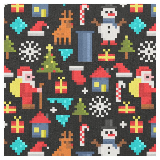 Tecido Pixel Natal (Detalhe)