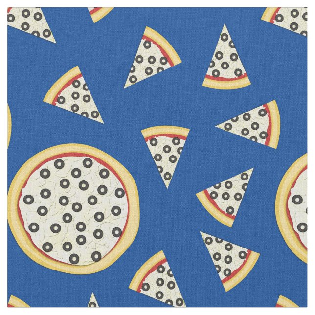 Tecido Pizza Azeitonas Comida Fofa Crianças (Detalhe)