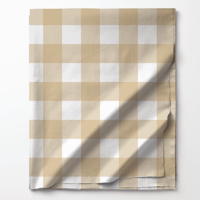 Tecido Plaid de búfalo bege e branco Aveia (Criador carregado)