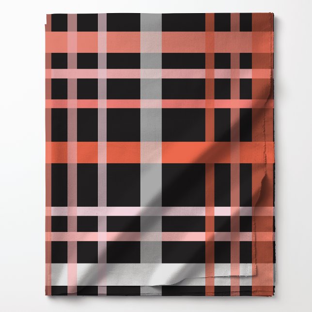 Tecido Plaid de Halloween em Preto e Laranja (Criador carregado)