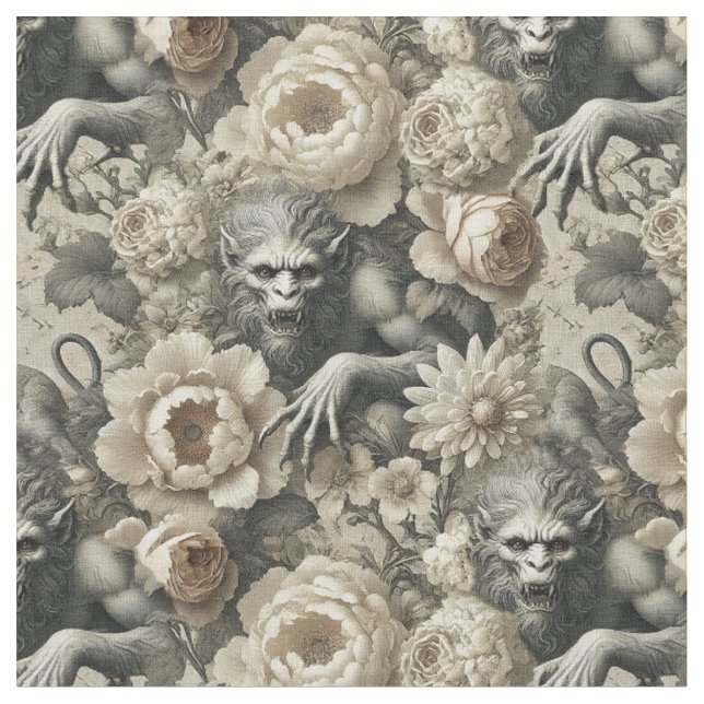 Tecido Planador Lycantrópico - Azulejo Clássico Gótico (Detalhe)