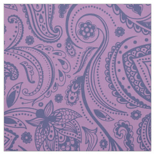Tecido Plano Floral Azul do Marinho - Plano de fundo Púr