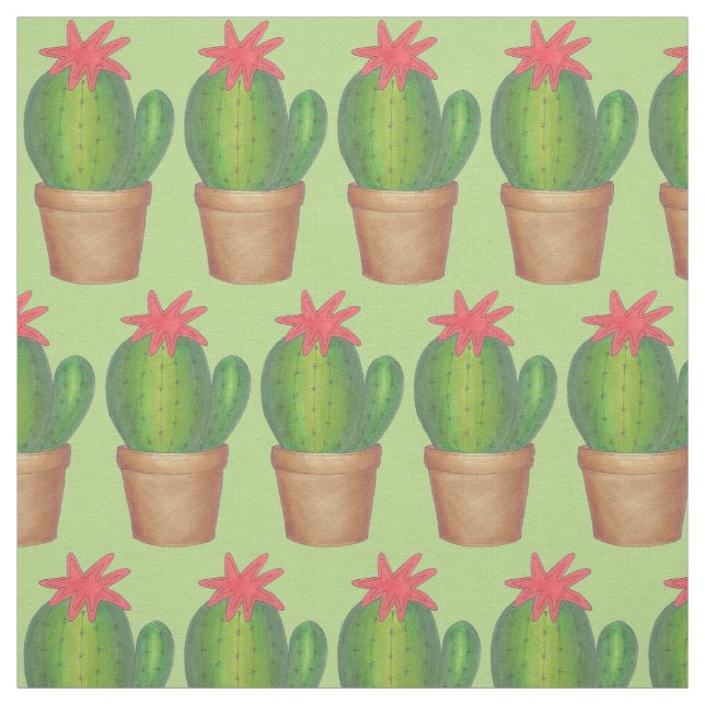 Tecido Planta De Flor De Cactus Com Vertigens (Modelo)