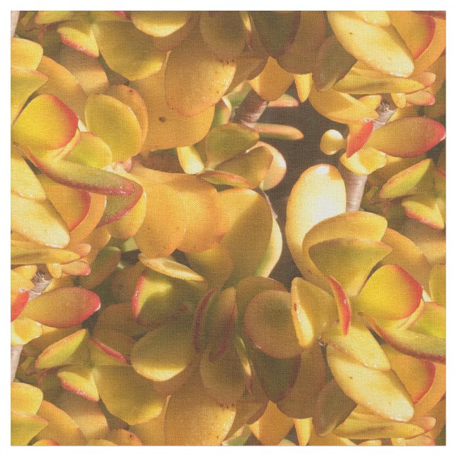 Tecido Plantas de gelo amarelas (Detalhe)