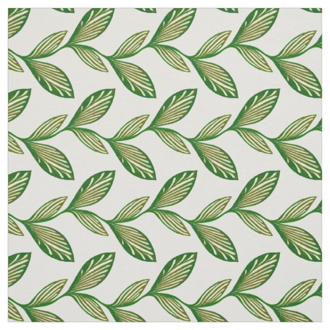 Tecido Plantas elegantes e elegantes de folha, sem costur (Modelo)