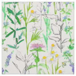 Tecido Plantas Herb Garden Chamomile Bebida Balm Rosemary