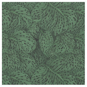 Tecido Plantas tropicais com manchas