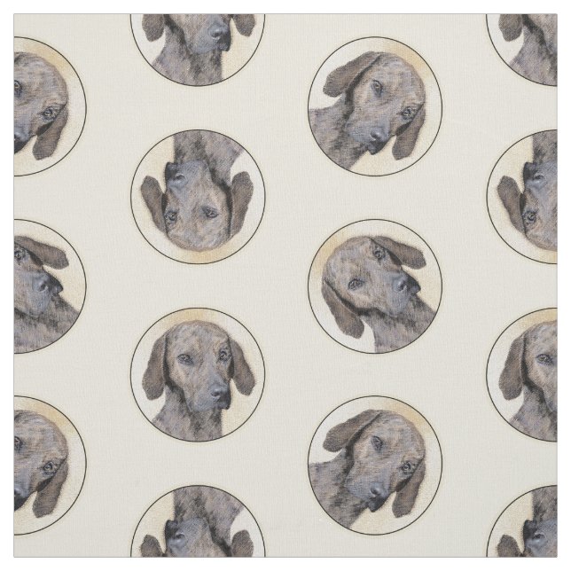 Tecido Plott Hound Painting Brindle Cute Original Dog Art (Modelo)