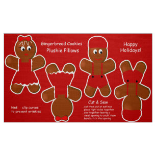 Tecido Plugins de biscoito de Gingermore de Natal bonito