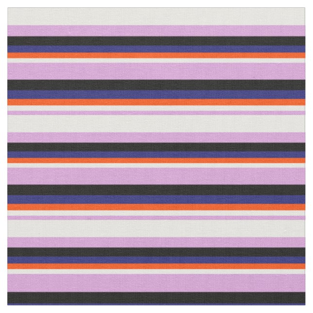Tecido Plum, Branco, Vermelho, Azul Meia-Noite e Linhas P (Detalhe)