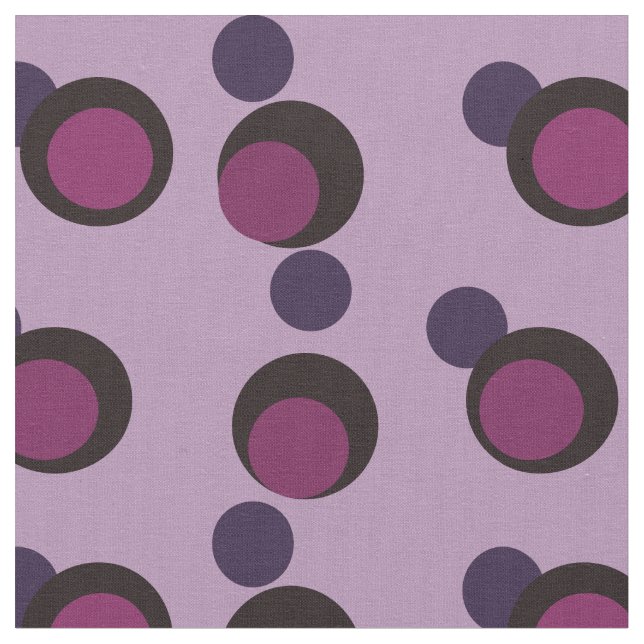 Tecido Plum Eclipse - Luxe Mid-Century Circles (Detalhe)