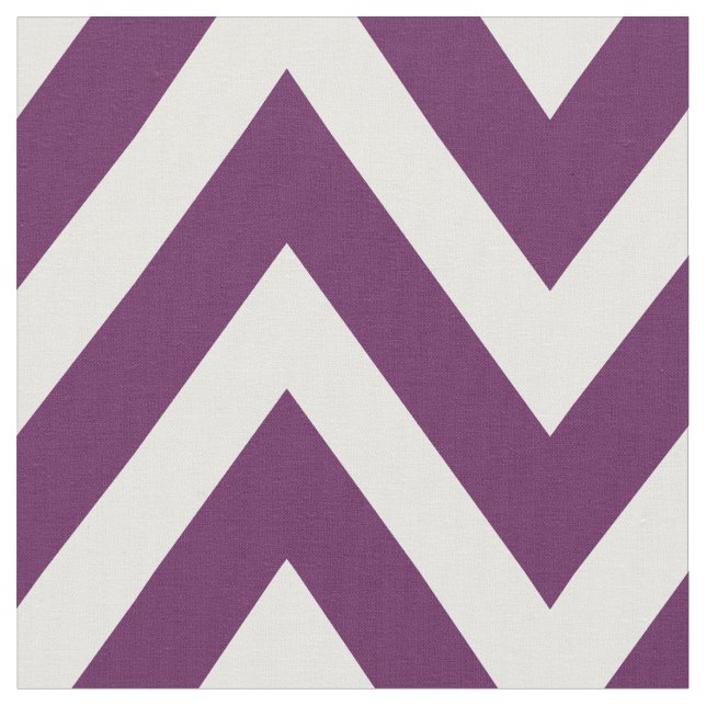 Tecido Plum Purple Modern Chevron Grande Escala (Detalhe)