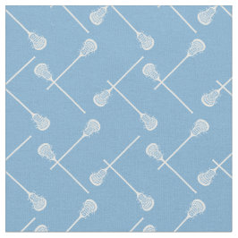 Tecido Pó Blue Lacrosse White Sticks