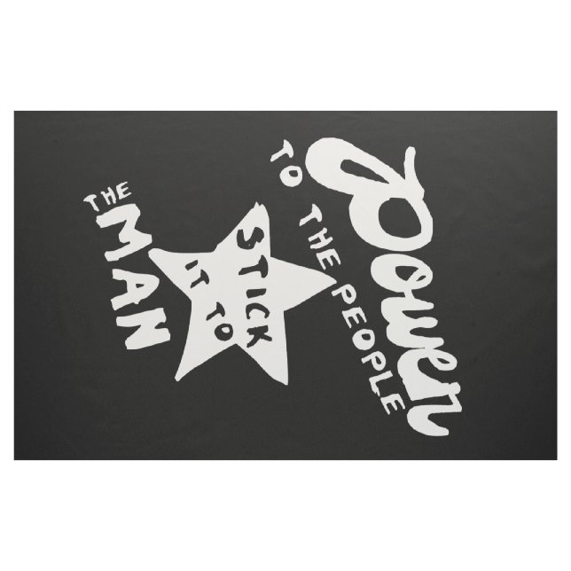 Tecido Poder do protesto da bandeira às pessoas da (Fat Quarter)