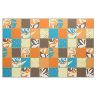 Tecido Pokii Hawaiian Floral e Ponto Patchwork