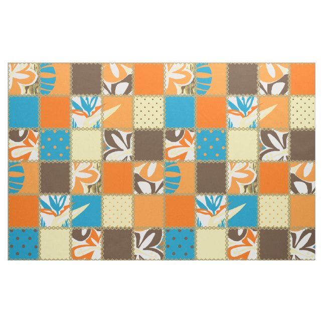 Tecido Pokii Hawaiian Floral e Ponto Patchwork (Fat Quarter)