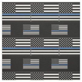 Tecido Policial Thin Blue Line American Flag
