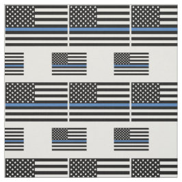 Tecido Policial Thin Blue Line American Flag