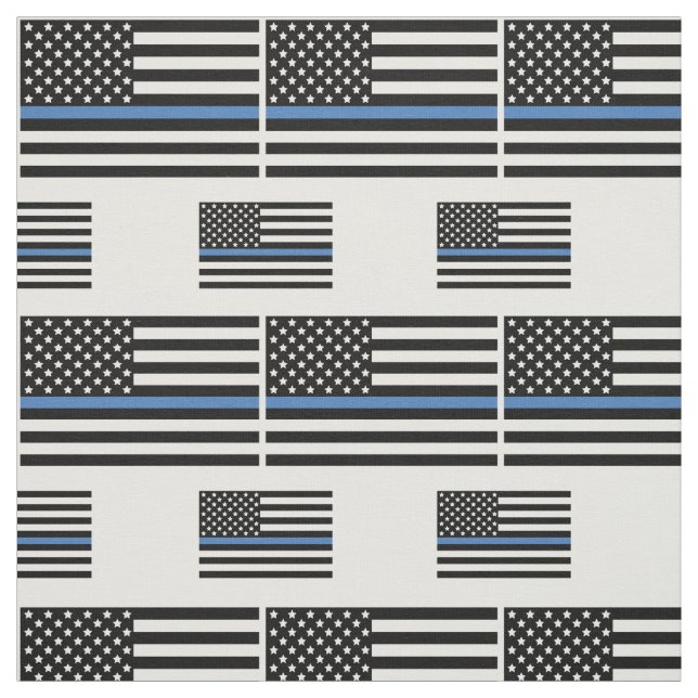 Tecido Policial Thin Blue Line American Flag (Modelo)