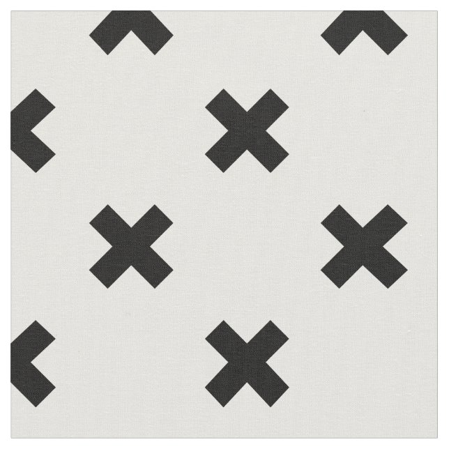 Tecido Polka preto cruza em branco (Detalhe)