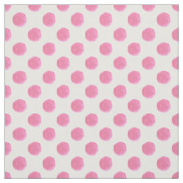 Tecido polkadots rosa agudo de aquarela