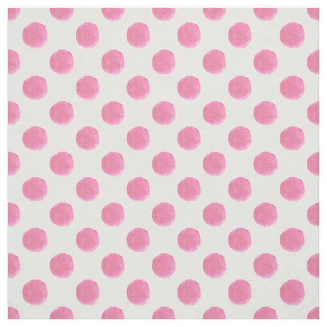 Tecido polkadots rosa agudo de aquarela (Modelo)