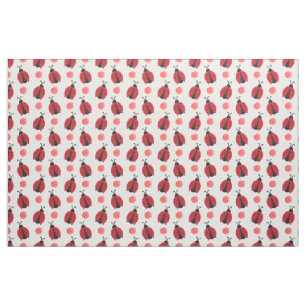Tecido polkadots vermelhos bonitos dos joaninhas da