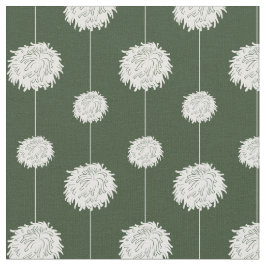 Tecido Pom Pom Cheerleader Verde Florestal Padrão
