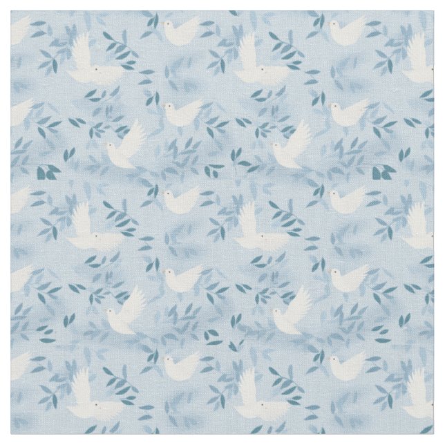 Tecido Pombo Azul (Detalhe)