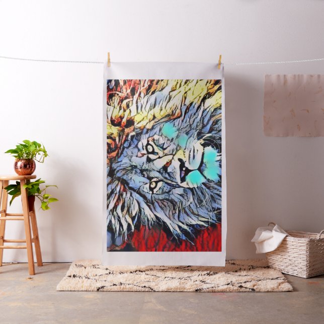 Tecido pontapé de cor - rei de leão (In Situ)