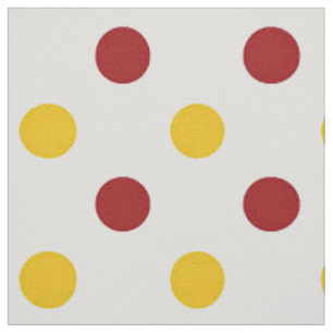 Tecido Pontilhado Polka/Borgonha e Amarelo