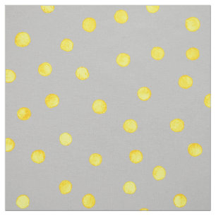 Tecido Pontos De Confetti Amarelo E Cinza