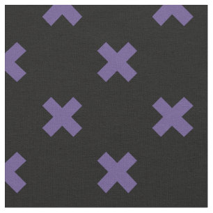 Tecido Pontos de cruz ultravioleta em preto