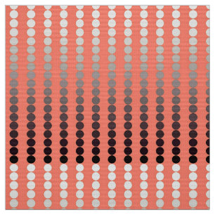 Tecido Pontos de Satin - coral e pewter