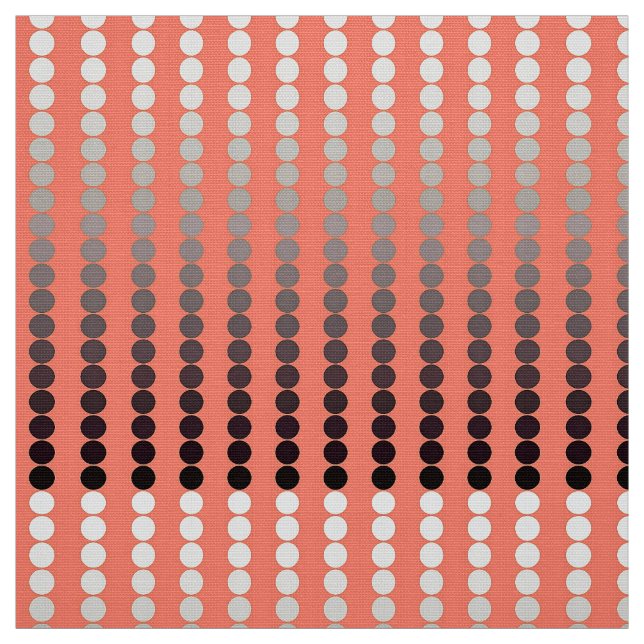 Tecido Pontos de Satin - coral e pewter (Modelo)