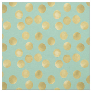 Tecido Pontos do Glitz da hortelã e do ouro