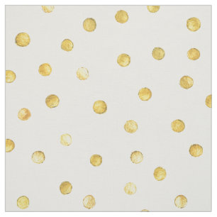 Tecido Pontos elegantes dos confetes da folha Dourado