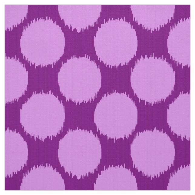 Tecido Pontos gigantes de Ikat, orquídea e roxo amethyst (Modelo)