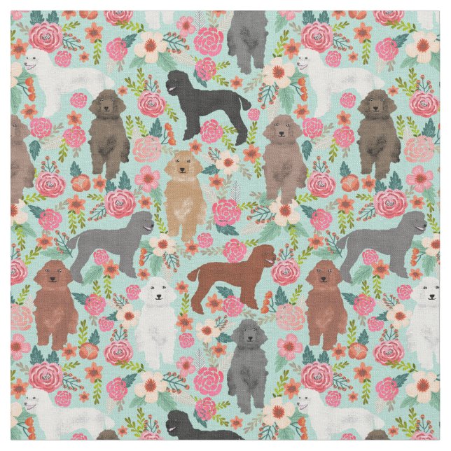 Tecido poodle dogs hortelã hortelã (Detalhe)
