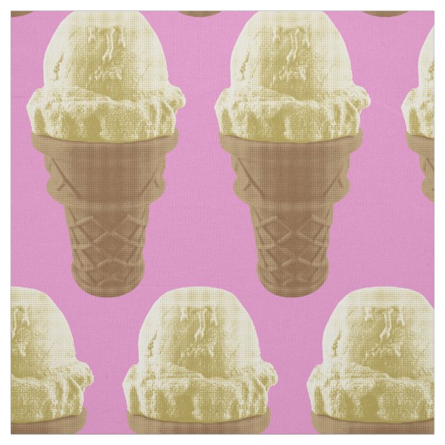 Tecido Pop Art Vanilla Sorvete Cone (Modelo)