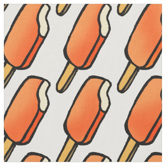 Tecido Popsicles alaranjados do gelado de Creamsicle (Detalhe)