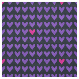 Tecido POPSTAR - Mod Purple e Hot Pink Hearts Namorados
