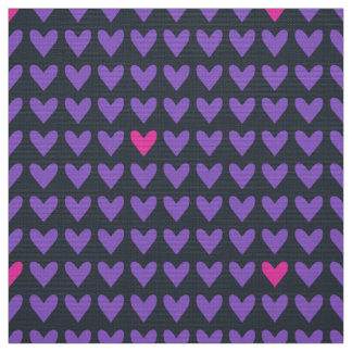 Tecido POPSTAR - Mod Purple e Hot Pink Hearts Namorados