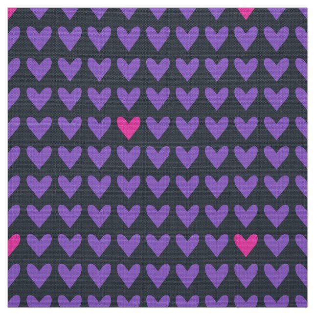 Tecido POPSTAR - Mod Purple e Hot Pink Hearts Namorados (Modelo)